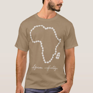 African Heritage Cowrie Map T-Shirt