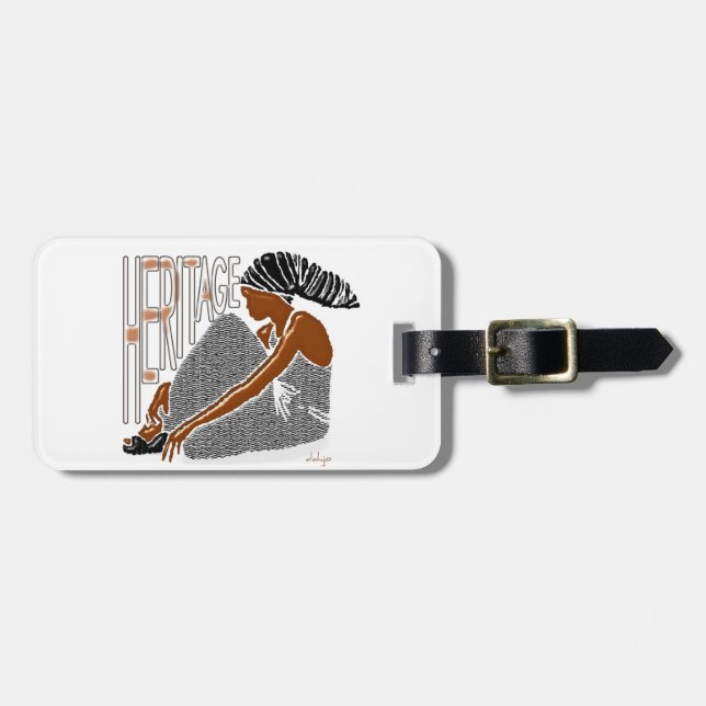 AFRICAN Heritage Luggage Tag (Front Horizontal)
