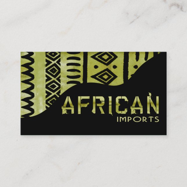 African Imports II - Afrocentric Kenyan mud cloth Business Card (Front)
