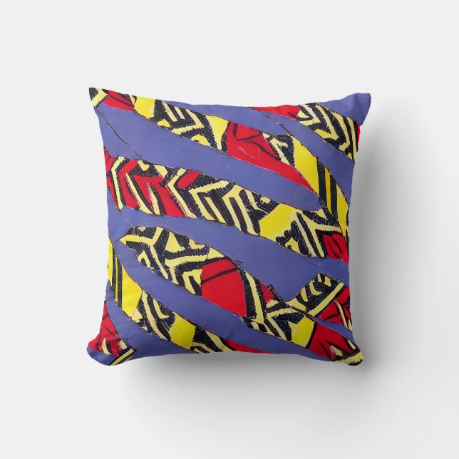 African-Inspired Christmas Throw Pillow (Front)