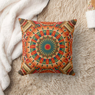 African-Inspired Geometric Throw Pillow Cover
