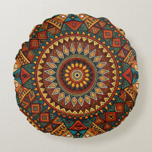 African-Inspired Geometric Throw Pillow Cover