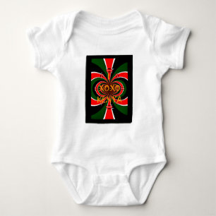 African-Inspired Kenya Flag Abstract Art Baby Bodysuit