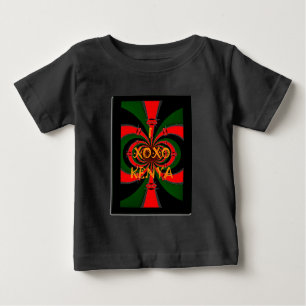 African-Inspired Kenya Flag Abstract Art Baby T-Shirt