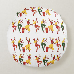 African-Inspired Poufs Round Cushion
