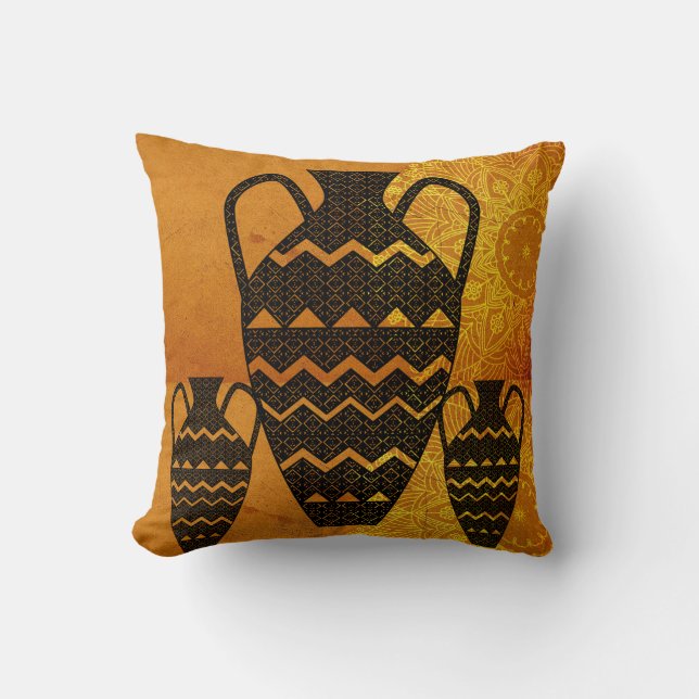 African Jars and Art Sun Pillow (Front)
