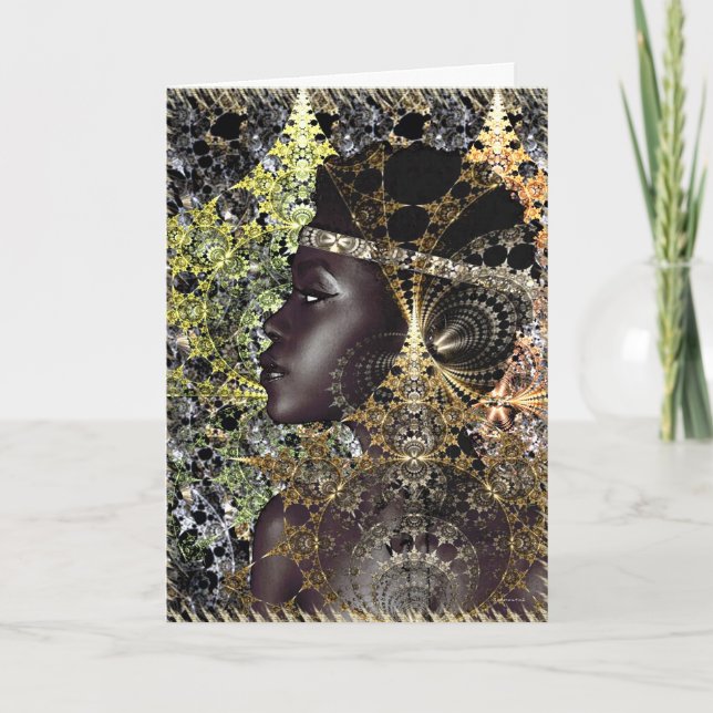 African Jungle Flower  Card (Front)
