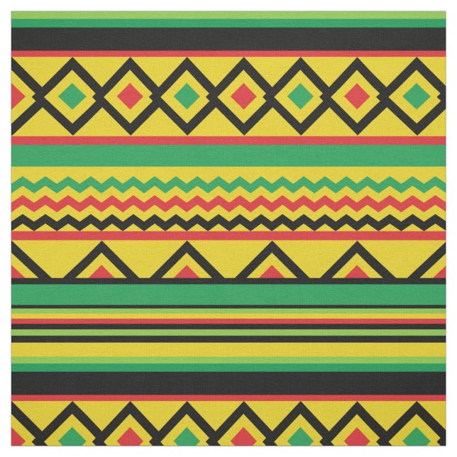 African Kente Geometric Bold Pattern Fabric (Swatch)