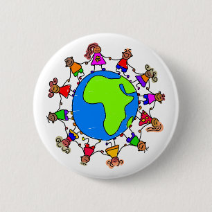 African Kids 6 Cm Round Badge