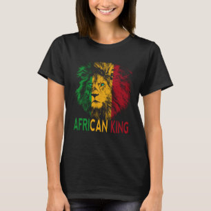 African King Africa Flag Lion Black Men Women T-Shirt