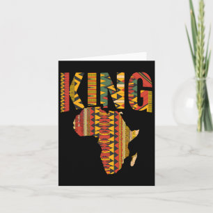 African King Map Kente Design Black Pride Melanin  Card