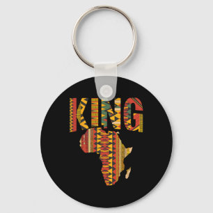African King Map Kente Design Black Pride Melanin  Key Ring