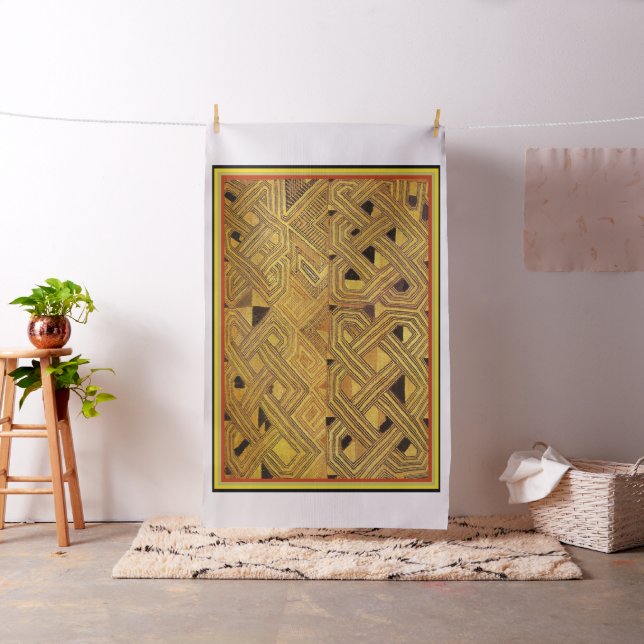 African Kuba Cloth inspired Fabric (In Situ)