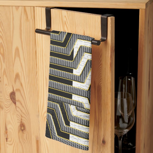 African Kuba Cloth Kitchen Towel (Thirds Fold)