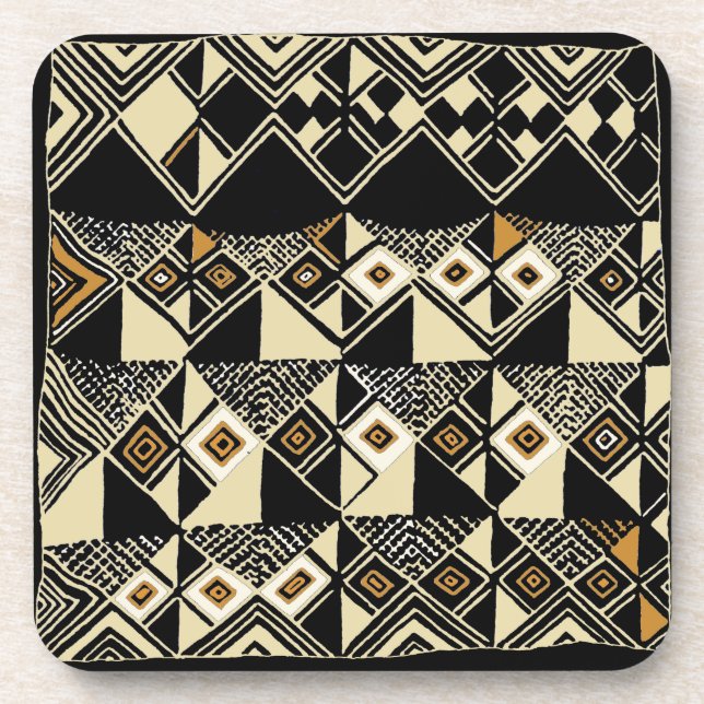 African Kuba Inspired Designs Coaster (Front)