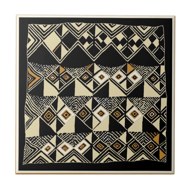 African Kuba Inspired Designs Tile (Front)