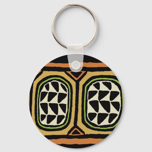 African Kuba Textile Design Key Ring (Front)