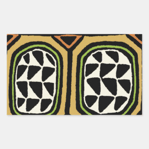 African Kuba Textile Design Rectangular Sticker
