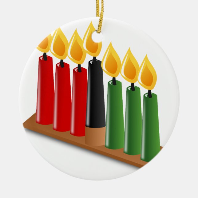 african kwanzaa ceramic tree decoration (Front)