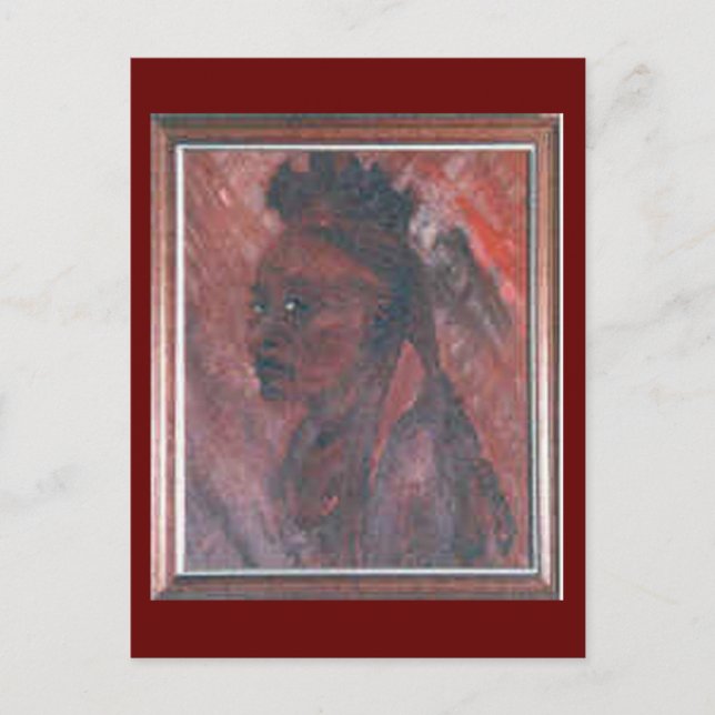 African Lady Portrait Art Postcard (Front)