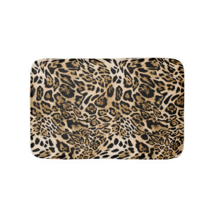 African Leopard Fur: Seamless Animal Texture Bath Mat