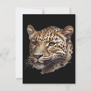 African Leopard Head Postcard