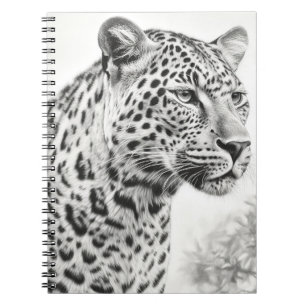 African Leopard Pencil Drawing   Notebook