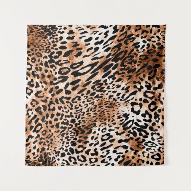 African Leopard Print Seamless Tapestry (Front)