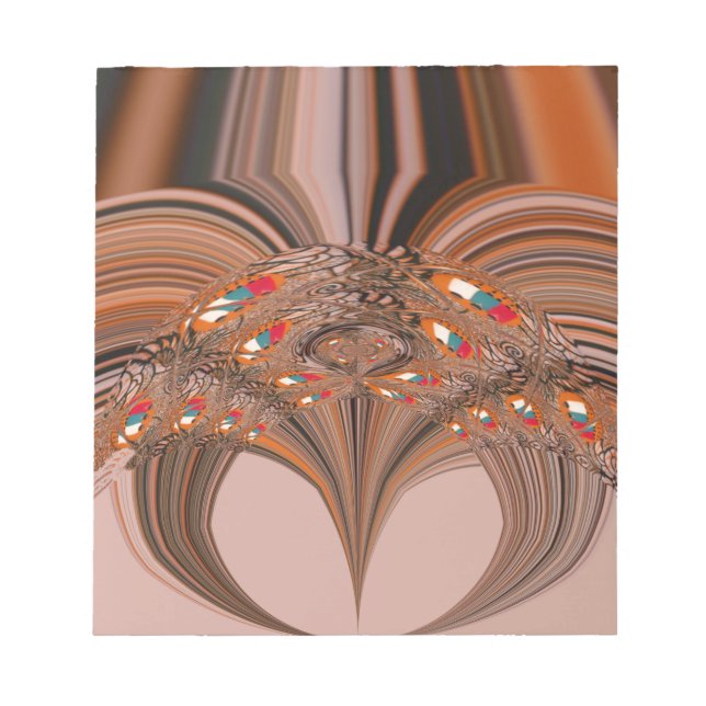 African Light Blonde Kaleidoscope Art Print Design Notepad (Front)