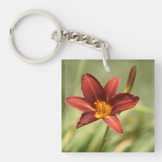 African Lily Badge Key Ring