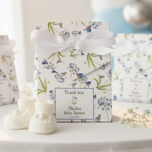 African Lily with Bluebird Mother and Baby Favour Box