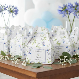 African Lily with Bluebird Mother and Baby Favour Box