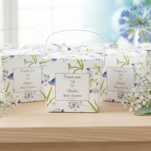African Lily with Bluebird Mother and Baby Favour Box