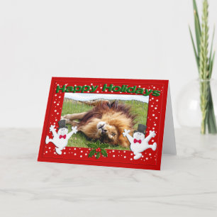 African Lion Christmas Greeting Card