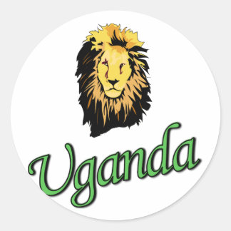African Lion Classic Round Sticker
