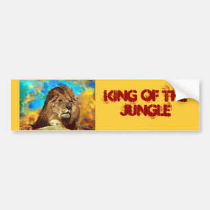 African-Lion-Digital Art Bumper Sticker