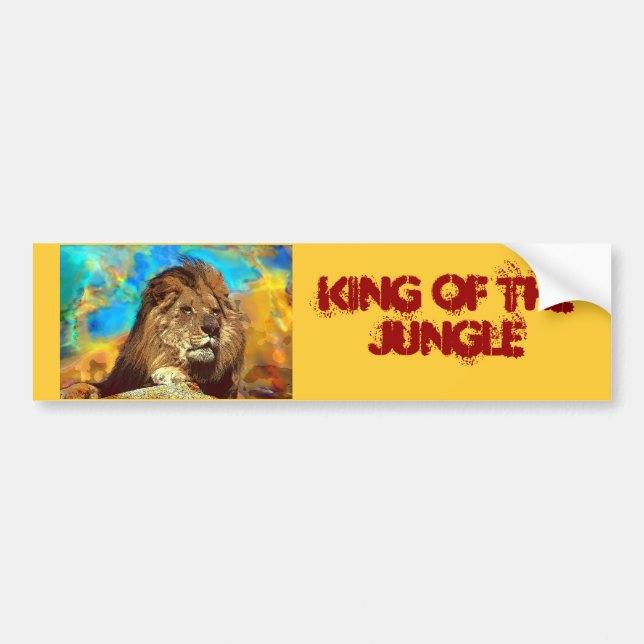 African-Lion-Digital Art Bumper Sticker (Front)