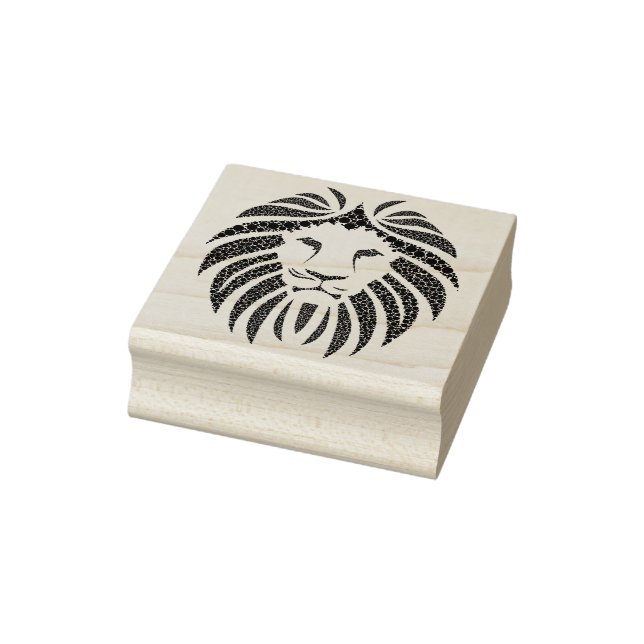 african lion head art stamp (Stamp)