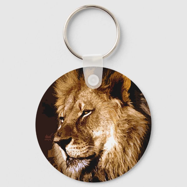African Lion Key Ring (Front)