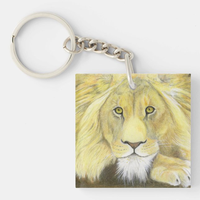 African Lion Key Ring (Front)