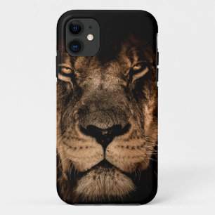 african lion mane close eyes iPhone 11 case