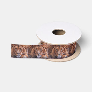 African Lion Satin Ribbon
