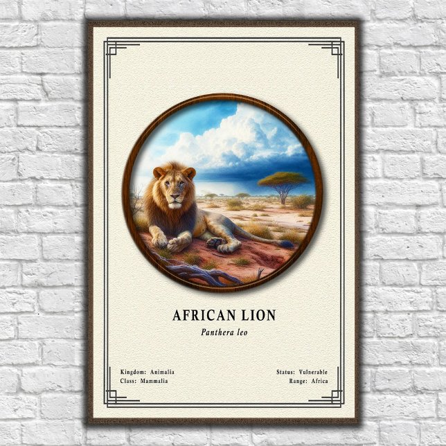 African Lion Zoology Series Poster (Creator Uploaded)