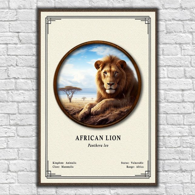 African Lion Zoology Series Poster (Creator Uploaded)