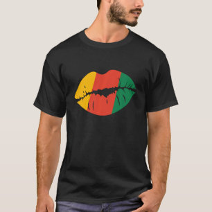 African Lips Flag Melanin Black History Pride Men T-Shirt