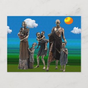 African Love of Family Postcard