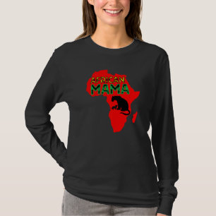 African Mama Lioness Red T-Shirt