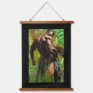 African Man Bathing Hanging Tapestry