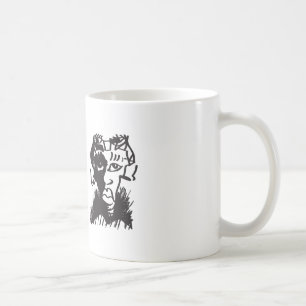African Man Drawing Funny Quote  Classic White Mug