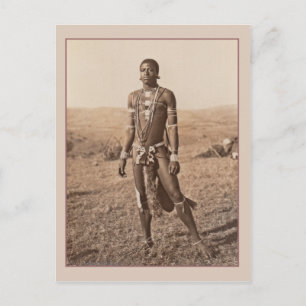 African Man Vintage Photograph Postcard